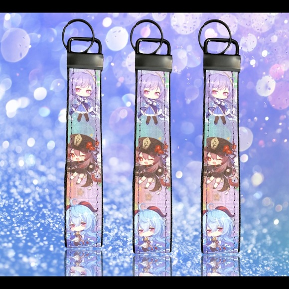 Cute kawaii anime game characters GI wristlet, key fob - Picture 8 of 8